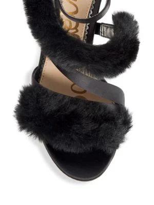 商品Sam Edelman|Adelle Stiletto Faux Fur Sandals,价格¥630,第5张图片详细描述