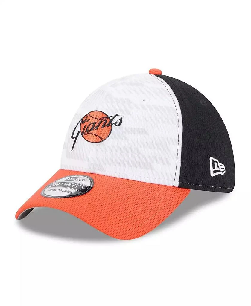 商品New Era|Men's Black/Orange San Francisco Giants 2025 MLB Clubhouse 39THIRTY Flex Hat,价格¥301,第1张图片