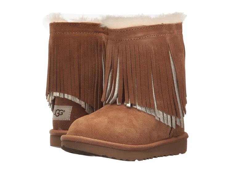 商品UGG|Classic Short II Fringe (Toddler/Little Kid),价格¥543,第1张图片