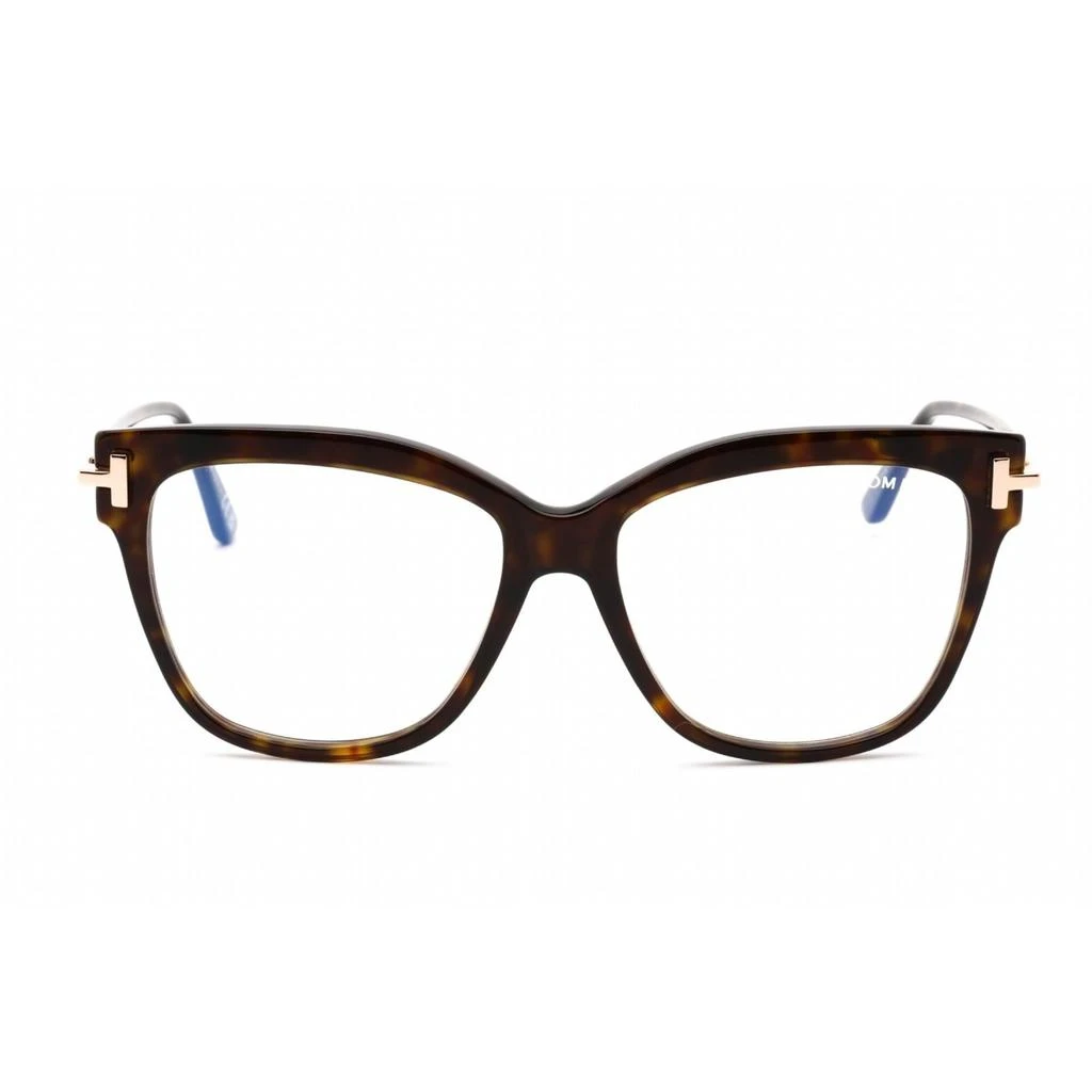 商品Tom Ford|Tom Ford Women's Eyeglasses - Cat Eye Shape Dark Havana Plastic Frame | FT5704-B 052,价格¥1030,第2张图片详细描述