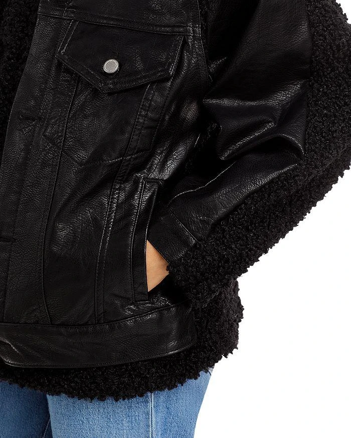 Sherpa & Faux Leather Biker Jacket 商品