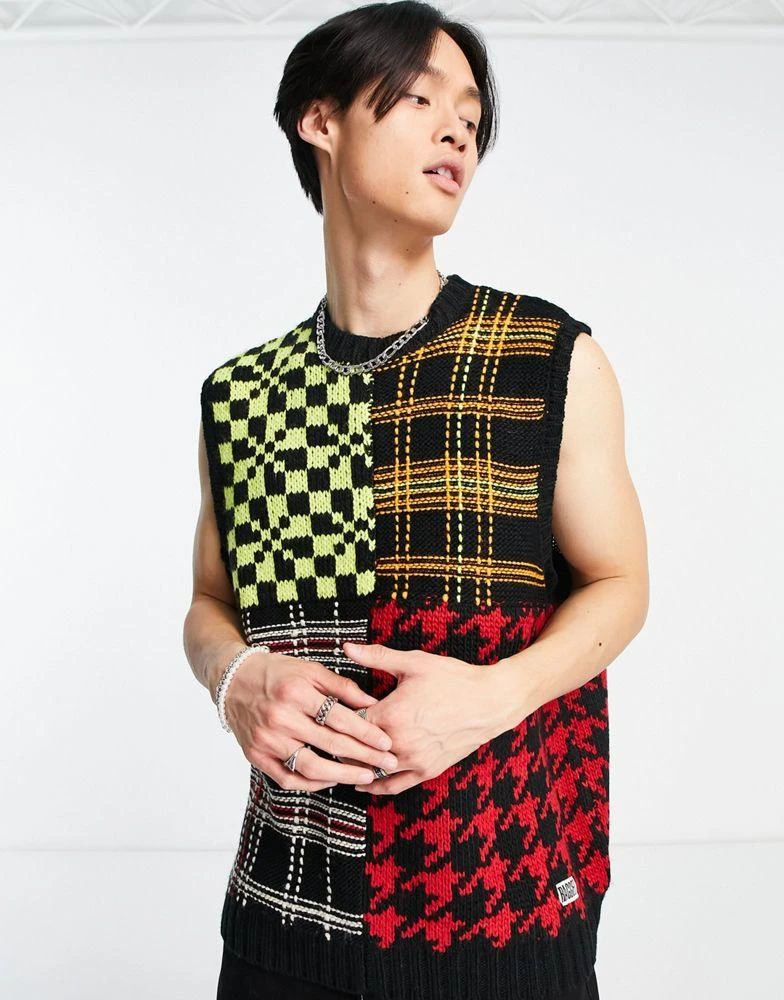 商品The Ragged Priest|The Ragged Priest scattered knitted vest in multi,价格¥298,第2张图片详细描述