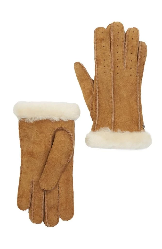 商品UGG|Classic Perforated Genuine Dyed Shearling Gloves,价格¥600,第1张图片