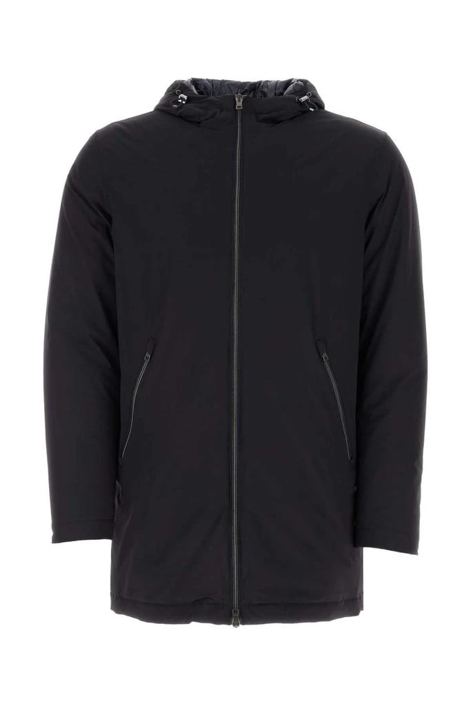 商品Herno|Herno Long Sleeved Zip-Up Hooded Drawstring Raincoat,价格¥3076,第1张图片