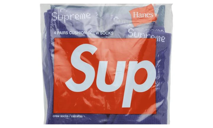商品Supreme|Supreme Hanes Crew Socks 4,价格¥296,第3张图片详细描述