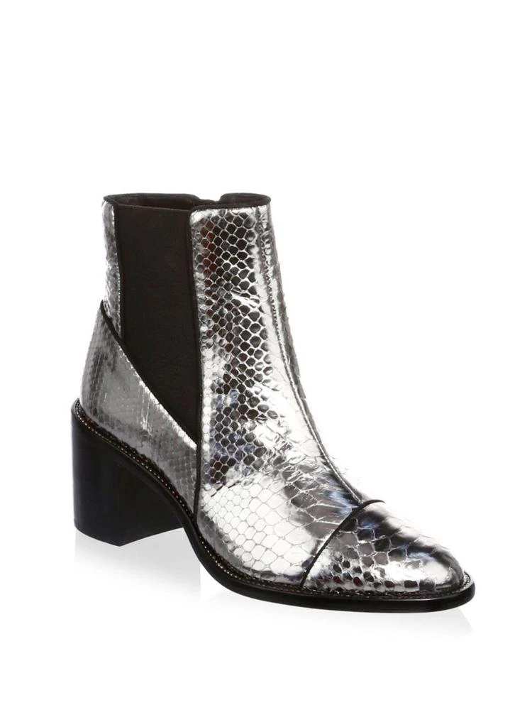 商品Alexandre Birman|Margareth Metallic Python Boots,价格¥3450,第1张图片