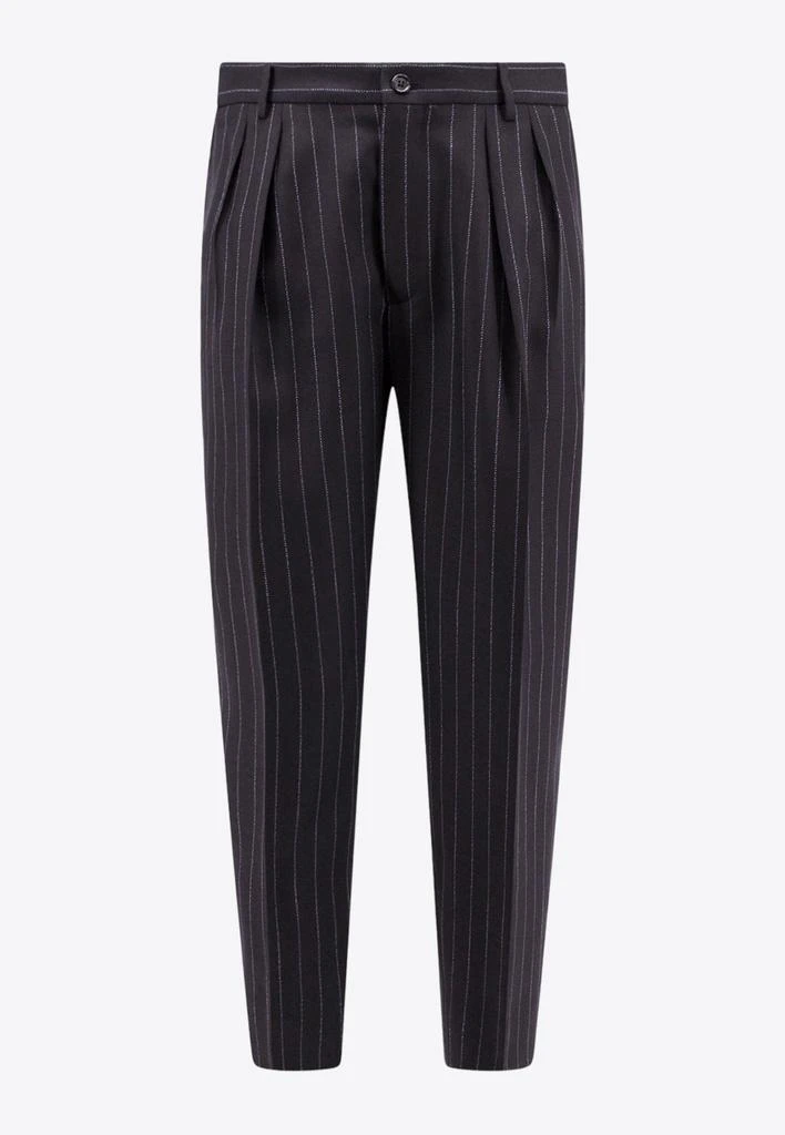 商品Dolce & Gabbana|Pinstripe Wool Tapered Pants,价格¥3377,第1张图片