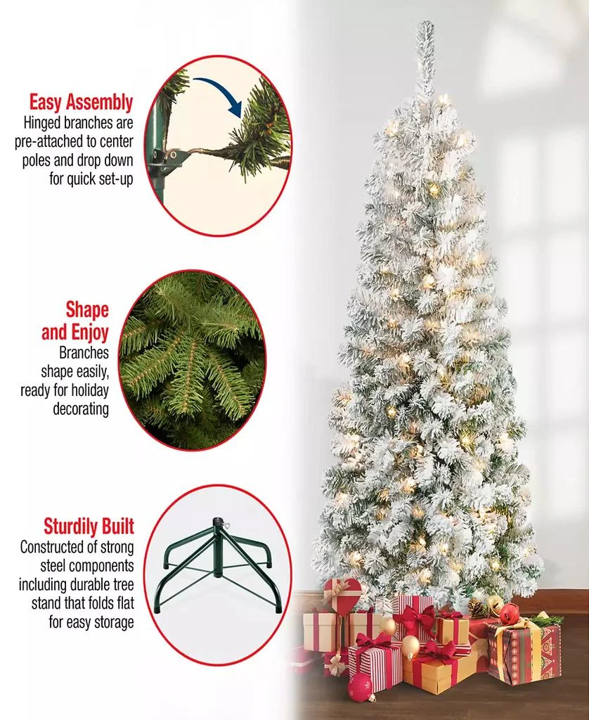 商品National Tree Company|First Traditions 6' Acacia Medium Flocked Tree with Clear Lights,价格¥1645,第4张图片详细描述