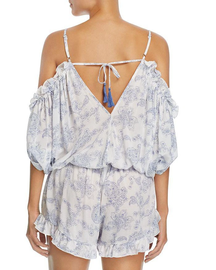 商品Surf Gypsy|Paisley Cold Shoulder Romper Swim Cover-Up,价格¥661,第2张图片详细描述