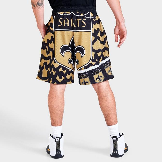 Men's Mitchell & Ness New Orleans Saints NFL Jumbotron 2.0 All-Over Print Shorts商品第4张图片规格展示