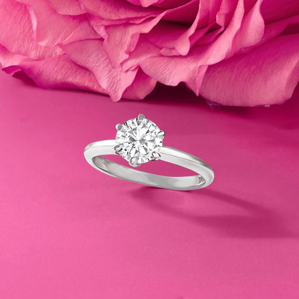 商品Ross-Simons|Moissanite Ring in Sterling Silver,价格¥787,第5张图片详细描述