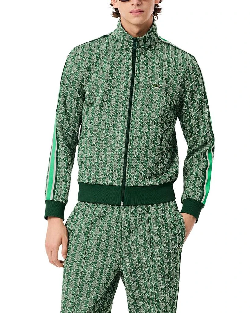 商品Lacoste|Monogram Print Zip Front Track Jacket,价格¥1454,第1张图片