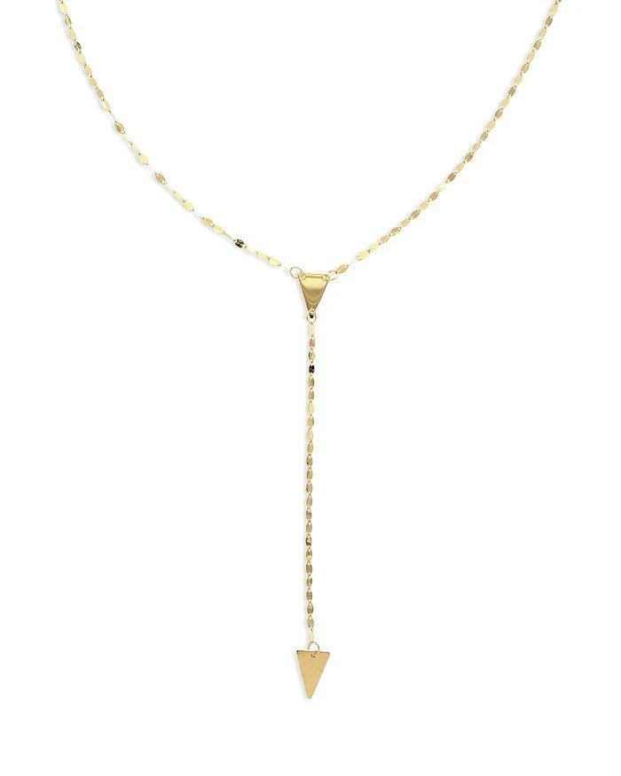 商品Moon & Meadow|14K Gold Triangles Drop Necklace, 18",价格¥2080,第1张图片