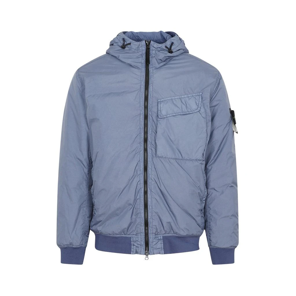 商品Stone Island|Stone Island Logo Patch Zip-Up Padded Jacket,价格¥4645,第1张图片