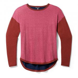 Smartwool - Womens Shadow Pine Colorblock Sweater - MD Pecan Brown/Pink Marl商品第1张图片规格展示