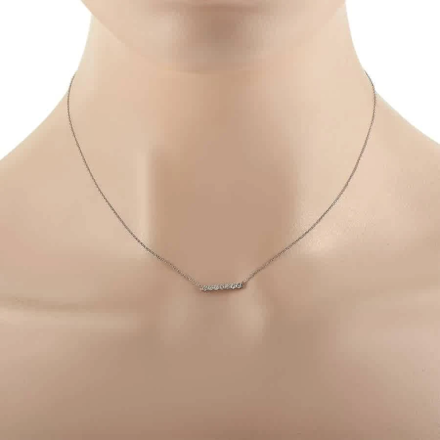 商品LB Exclusive|14K White Gold 0.25ct Diamond Bar Necklace,价格¥3146,第2张图片详细描述