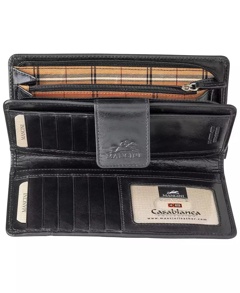 商品Mancini Leather Goods|Men's Casablanca Collection Clutch Wallet,价格¥419,第4张图片详细描述