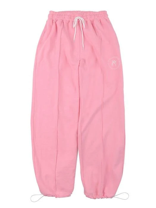 商品PIECEMAKER|Stitch Circle Logo Sweatpants _ Pink,价格¥771,第1张图片