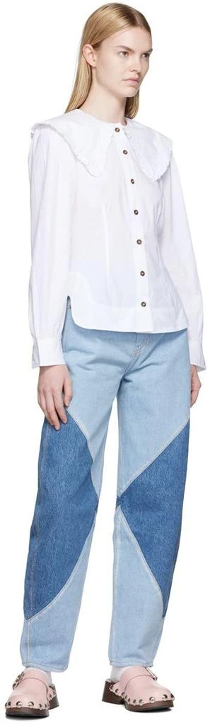商品Ganni|White Organic Cotton Shirt,价格¥990,第4张图片详细描述