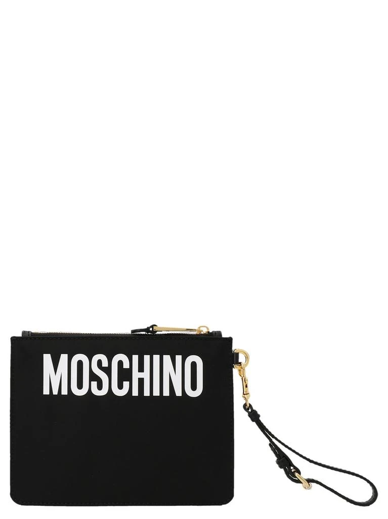 商品Moschino|Moschino Motif-Printed Zipped Clutch Bag,价格¥1367,第2张图片详细描述