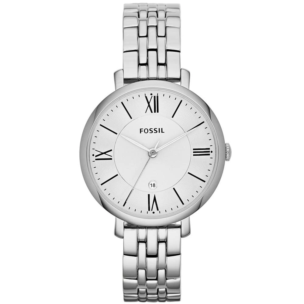 商品Fossil|Women's Jacqueline Stainless Steel Bracelet Watch 36mm ES3433,价格¥1123,第1张图片