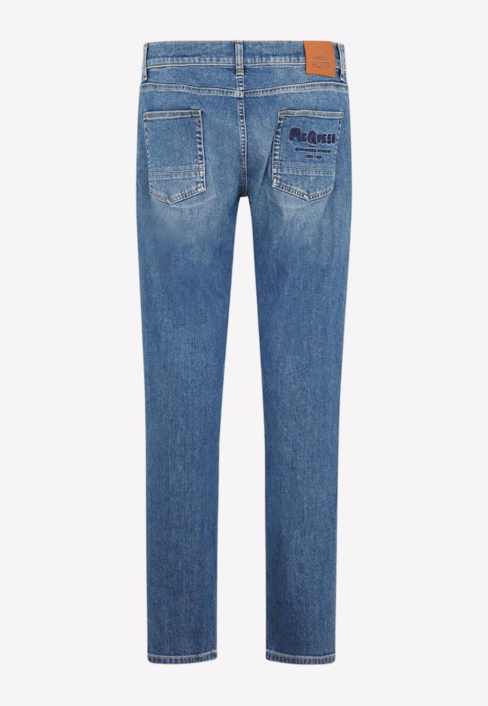 商品Alexander McQueen|Washed Straight Jeans,价格¥3393,第4张图片详细描述