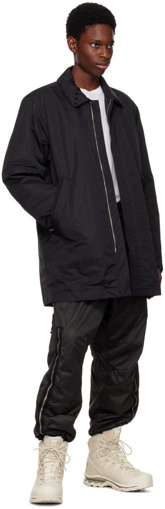 Black Convertible Collar Coat商品第5张图片规格展示