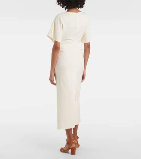 商品Staud|Amelie gathered crêpe midi dress,价格¥4803,第3张图片详细描述