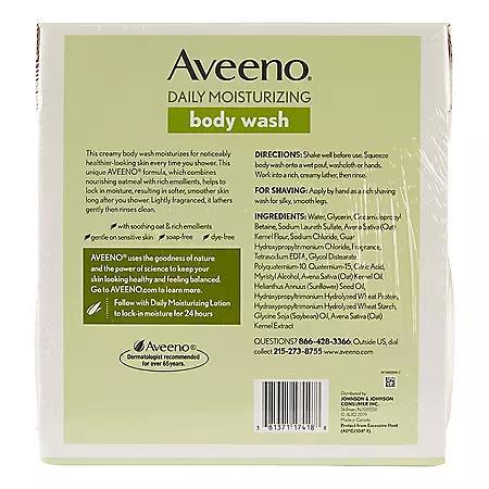 商品Aveeno|保湿沐浴液(33 fl. oz.2支),价格¥122,第5张图片详细描述