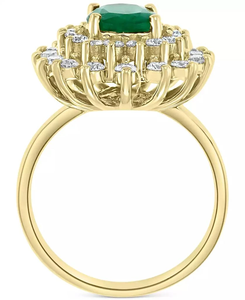 商品Effy|EFFY® Emerald (1-1/2 ct. t.w.) & Diamond (1 ct. t.w.) Ring in 14k Gold,价格¥17964,第3张图片详细描述