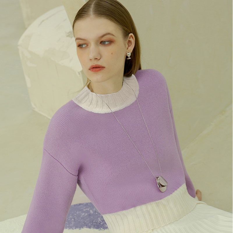 Zoie Wool Sweater - Lilac | Zoie羊毛毛衣 - 浅紫色商品第3张图片规格展示