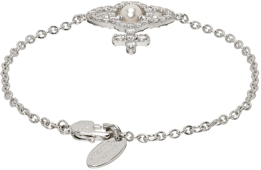 商品Vivienne Westwood|Silver Olympia Pearl Chain Bracelet,价格¥1025,第2张图片详细描述