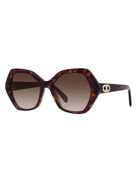 商品Celine|56MM Plastic Hexagonal Sunglasses,价格¥3121,第2张图片详细描述