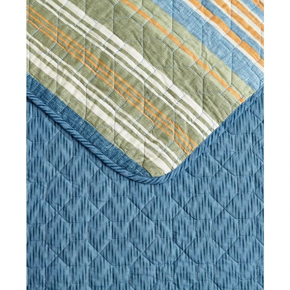 Yakima Valley Stripe Persimmon Reversible 2-Piece Twin Quilt Set 商品