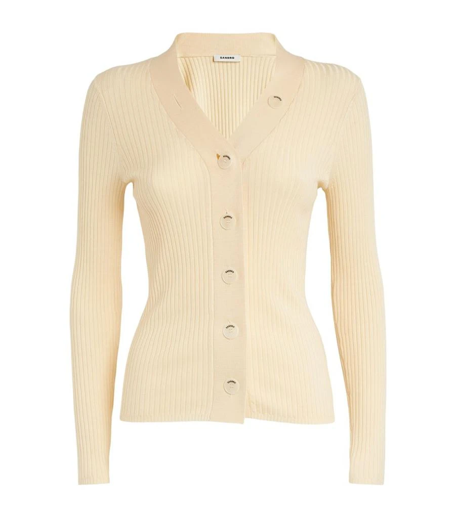 商品Sandro|Ribbed Cardigan,价格¥2114,第1张图片