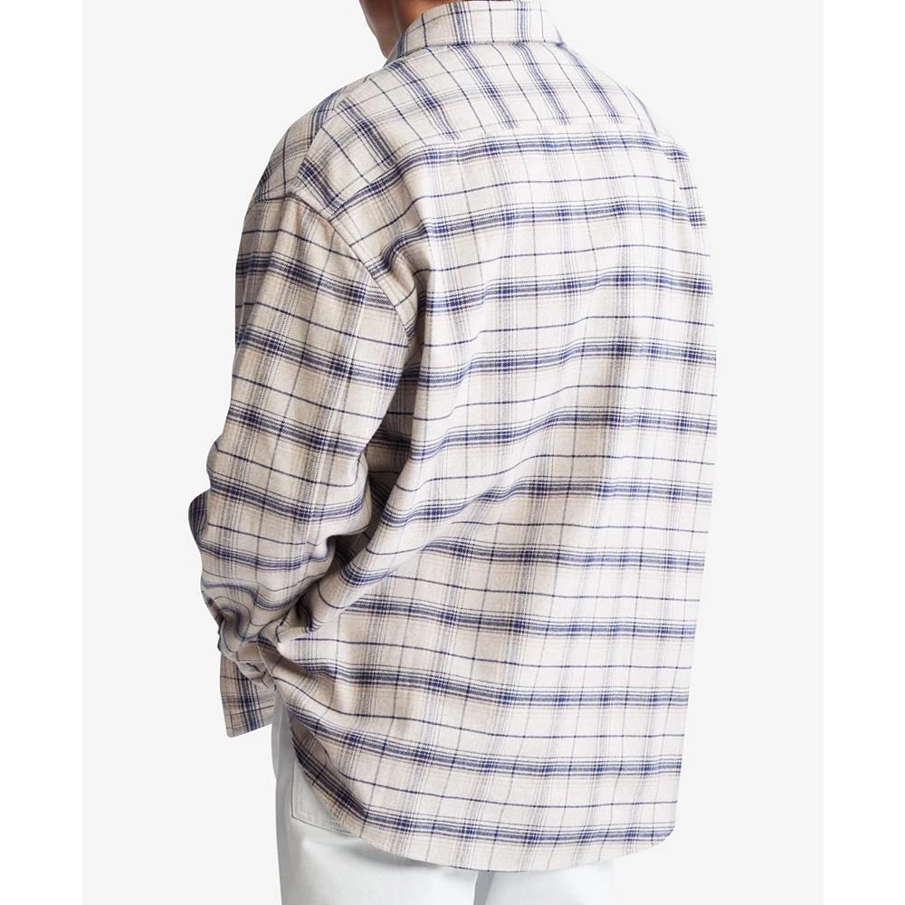 商品Calvin Klein|Men's Oversized Flannel Plaid Shirt,价格¥256,第2张图片详细描述