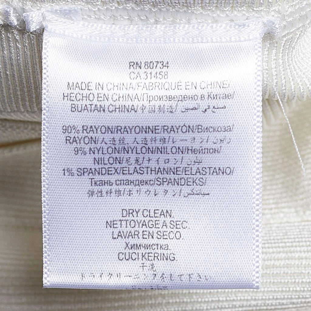 商品[二手商品] Herve Leger|Herve Leger Alabaster Knit Origami Fold Detail Maddison Zip Front Skirt S,价格¥1165,第5张图片详细描述
