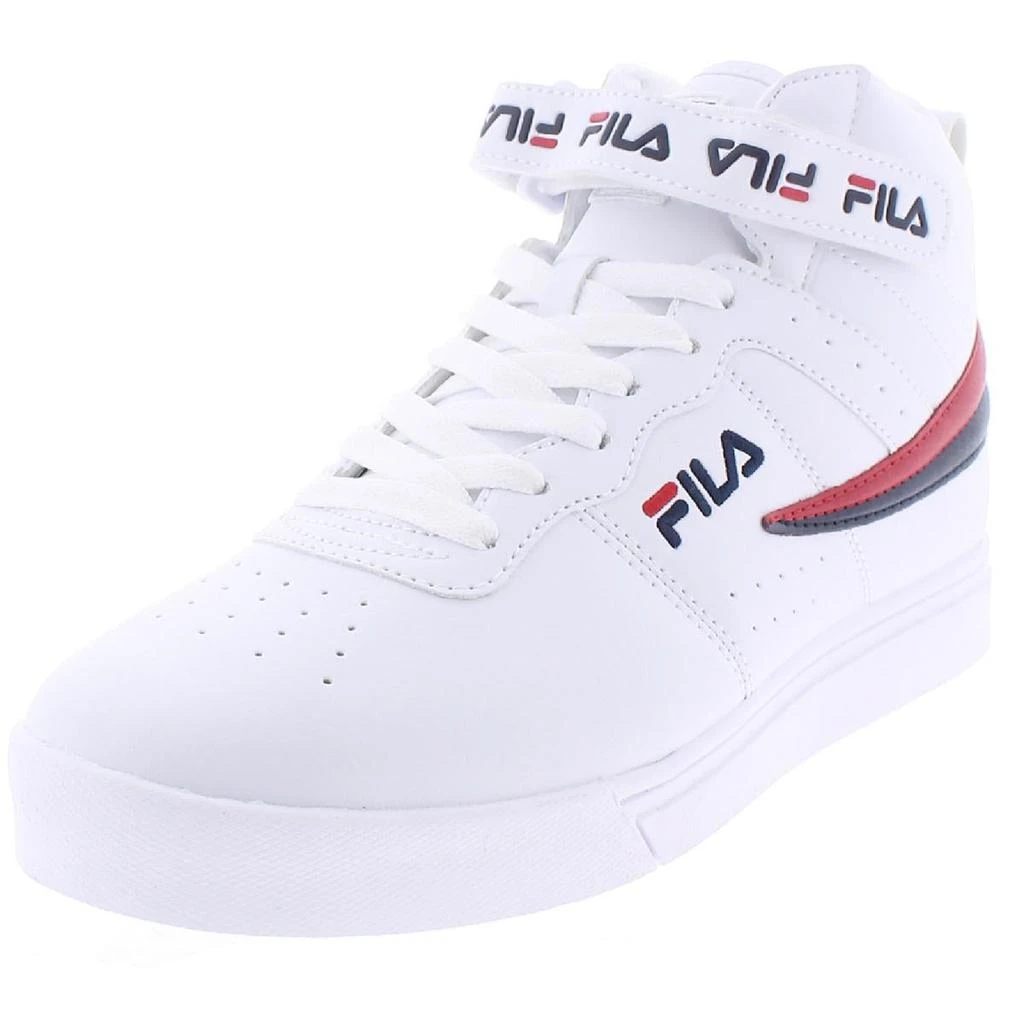 商品Fila|Fila Womens Vulc 13 Repeat Logo Faux Leather Mid Top Basketball Shoes,价格¥274,第1张图片