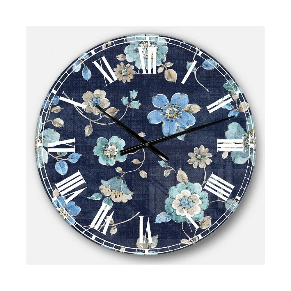 商品Designart|Floral Oversized Metal Wall Clock,价格¥1490,第1张图片