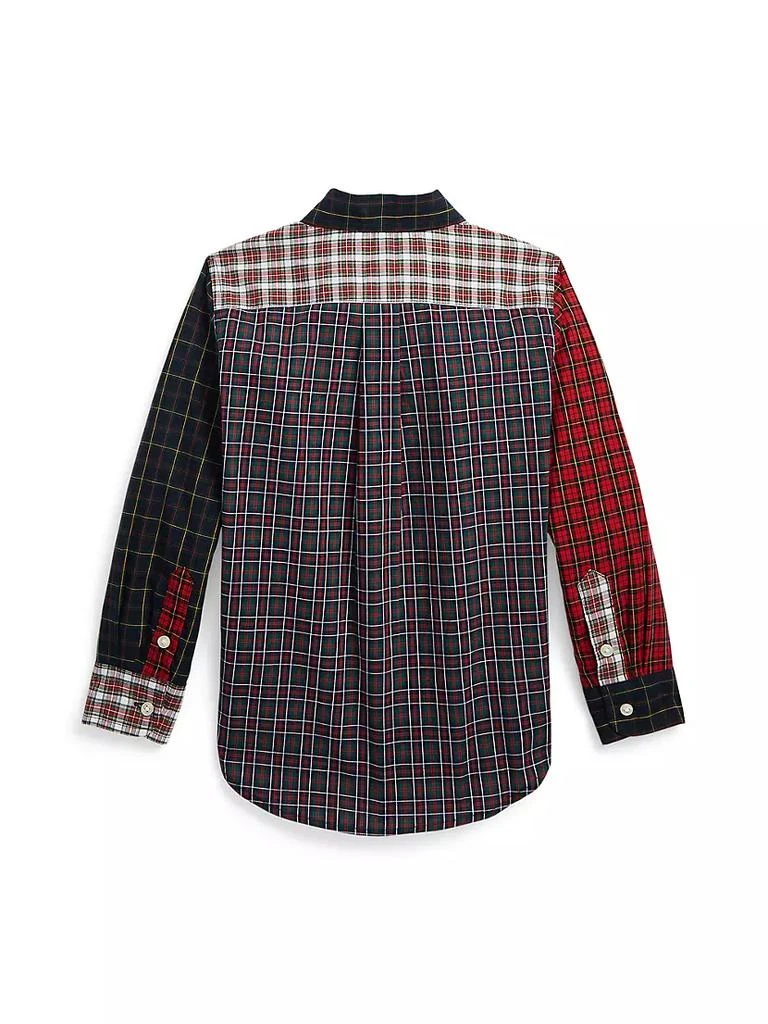 商品Ralph Lauren|Little Boy's & Boy's Plaid Long-Sleeve Shirt,价格¥183,第3张图片详细描述