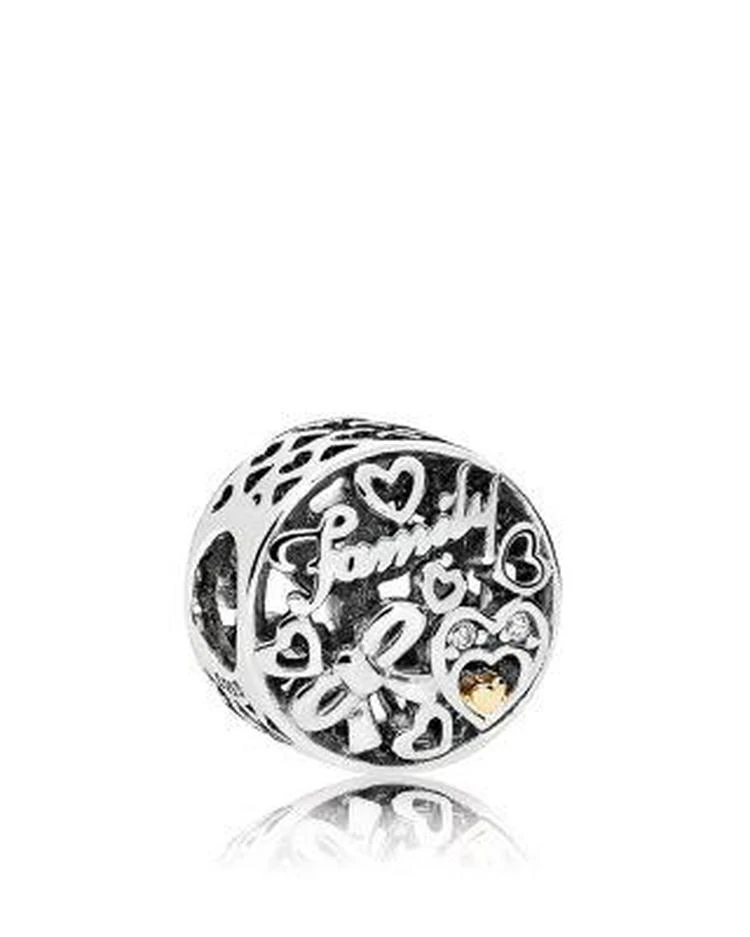 商品PANDORA|Charm - Sterling Silver & Cubic Zirconia Family Tribute,价格¥408,第1张图片
