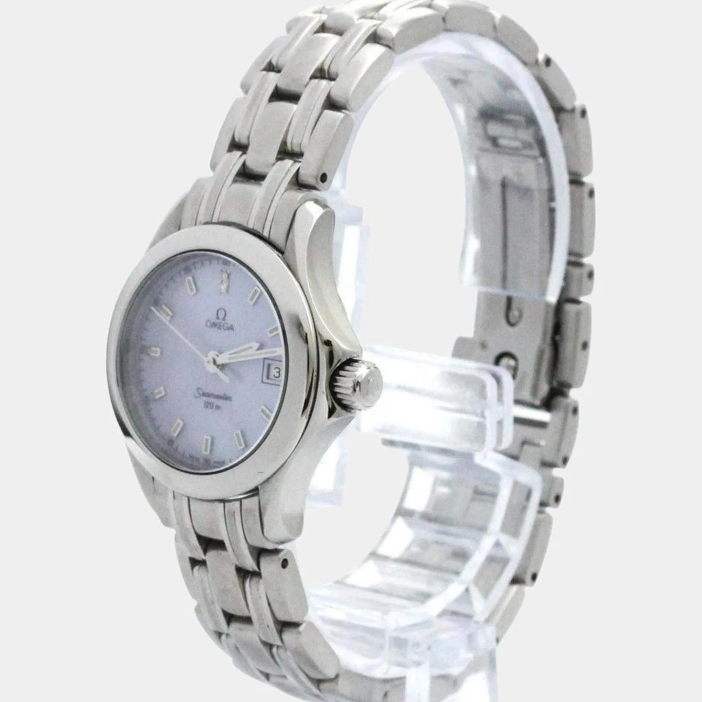商品[二手商品] Omega|Omega Blue Shell Stainless Steel Seamaster 2581.84 Quartz Women's Wristwatch 26 mm,价格¥9355,第2张图片详细描述