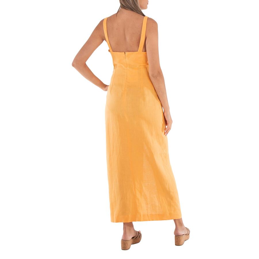 Shop Draped Linen Midi Dress on Sale at BeyondStyle – Get 86% Off