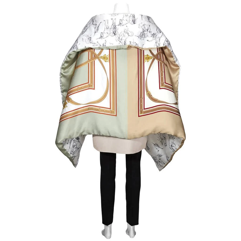 商品Burberry|Burberry Unicorn Sketch Print Silk Satin Oversized Puffer Cape,价格¥2218,第3张图片详细描述