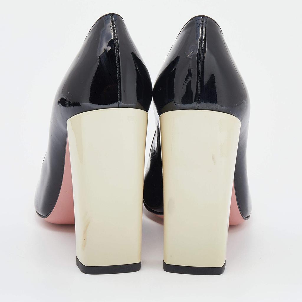 Fendi Black Patent Leather Block Heel Pumps Size 36商品第5张图片规格展示