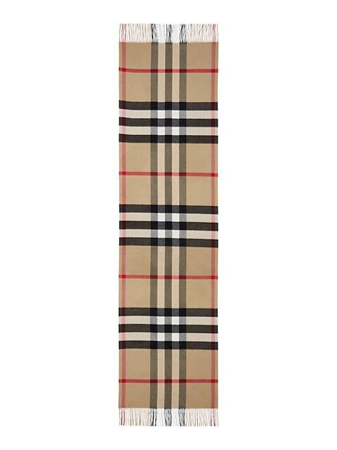 商品Burberry|Oversize Check Cashmere Scarf,价格¥6030,第1张图片