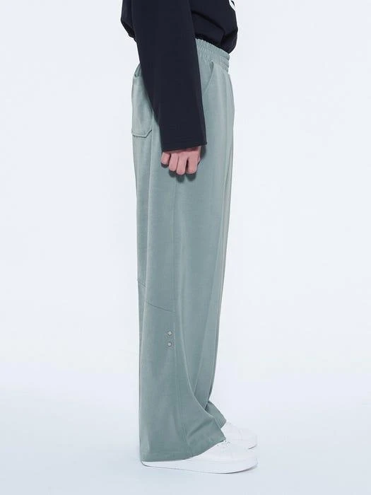 商品SYNC|Flowy Pull-On Trousers Sax Blue,价格¥503,第3张图片详细描述