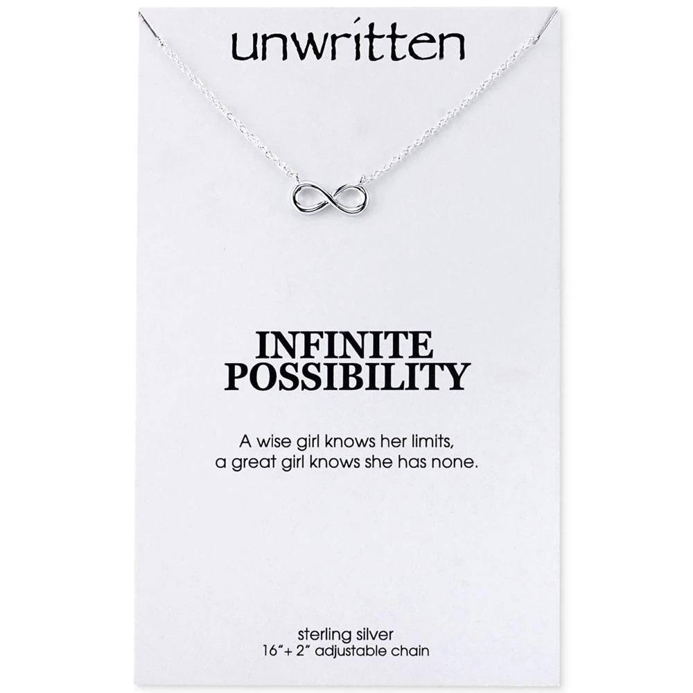 商品Unwritten|Mini Infinity Pendant Necklace in Sterling Silver,价格¥113,第3张图片详细描述