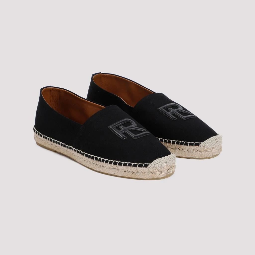 商品Ralph Lauren|Black Canvas Flat Espadrilles,价格¥2446,第5张图片详细描述