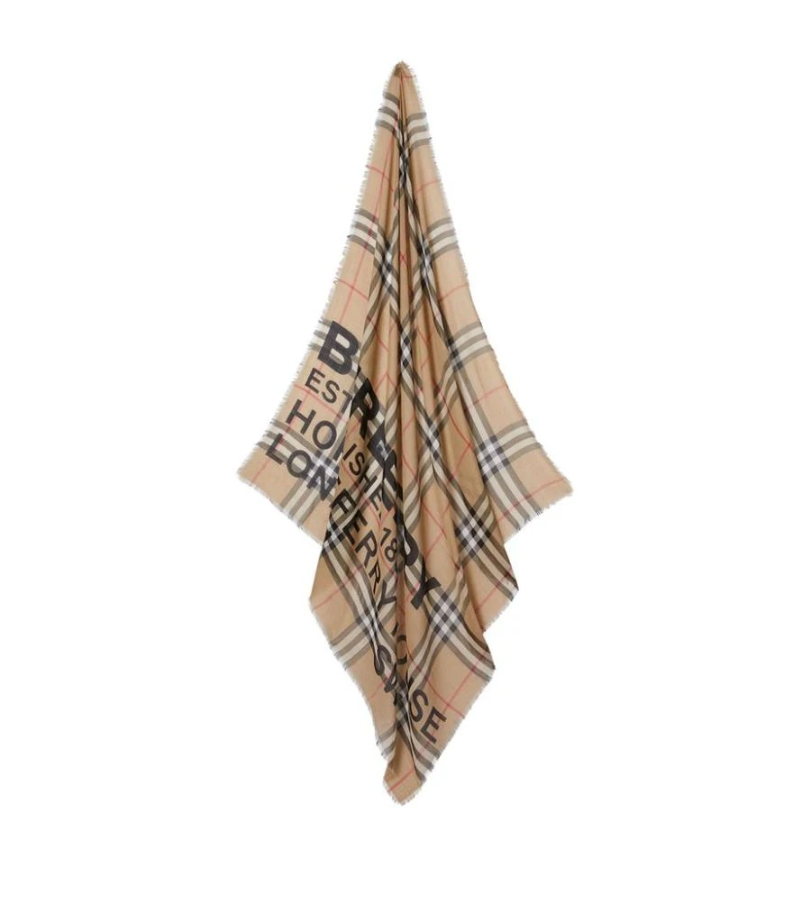 商品Burberry|Horseferry Print Check Scarf,价格¥3594,第4张图片详细描述